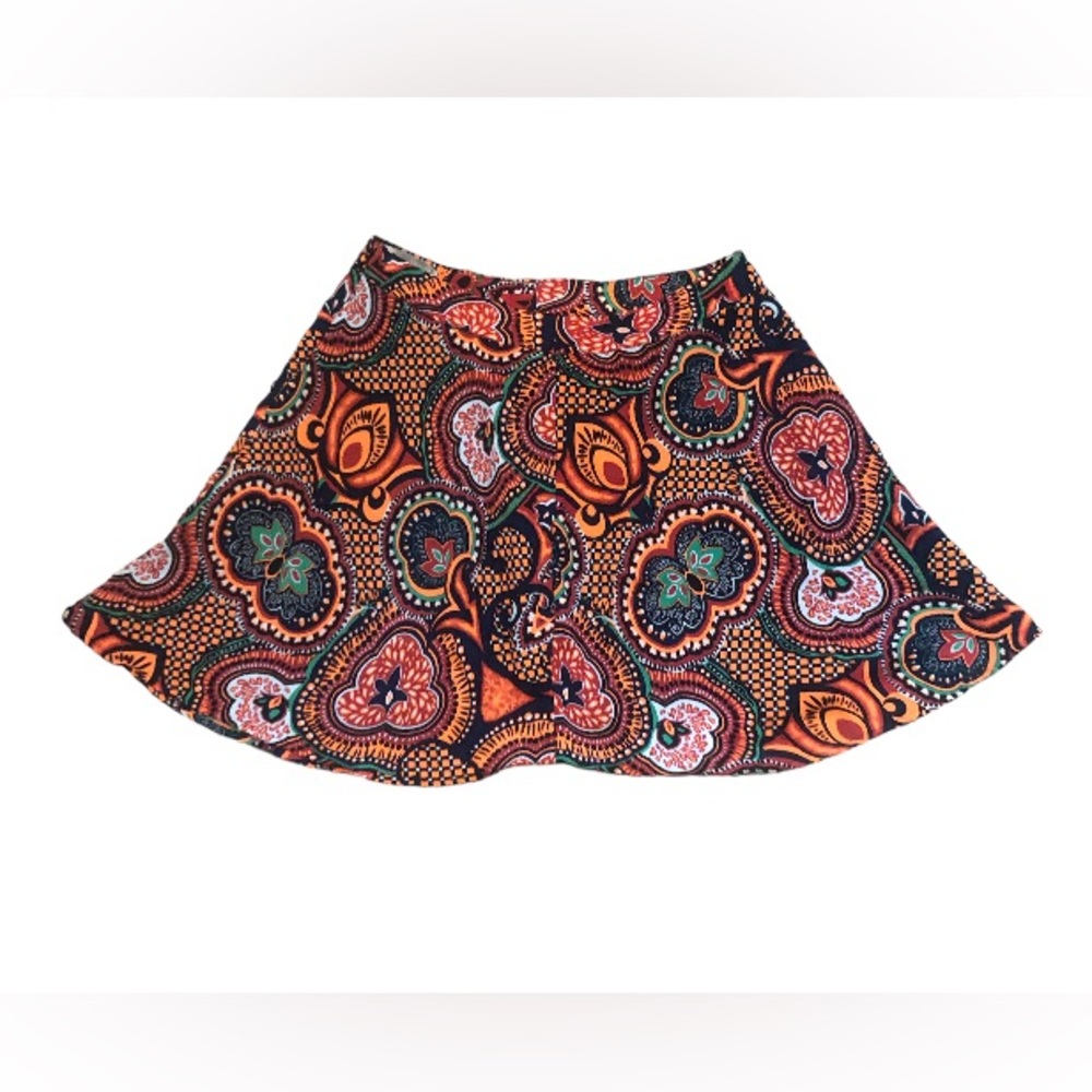 Vivid Pattern Mini Skirt